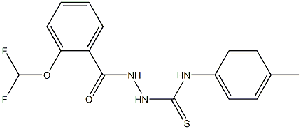 2-[2-(difluoromethoxy)benzoyl]-N-(4-methylphenyl)hydrazinecarbothioamide Struktur