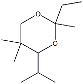 2,5,5-Trimethyl-2-ethyl-4-isopropyl-1,3-dioxane Struktur