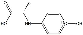 L-4-Hydroxyphenyl-4-13C-alanine Struktur