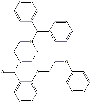 (4-benzhydryl-1-piperazinyl)[2-(2-phenoxyethoxy)phenyl]methanone Struktur