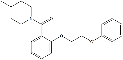 (4-methyl-1-piperidinyl)[2-(2-phenoxyethoxy)phenyl]methanone Struktur