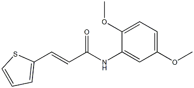 (E)-N-(2,5-dimethoxyphenyl)-3-(2-thienyl)-2-propenamide Struktur