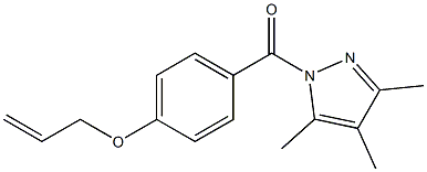 [4-(allyloxy)phenyl](3,4,5-trimethyl-1H-pyrazol-1-yl)methanone Struktur