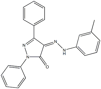 1,3-diphenyl-1H-pyrazole-4,5-dione 4-[N-(3-methylphenyl)hydrazone] Struktur