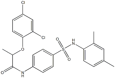 2-(2,4-dichlorophenoxy)-N-{4-[(2,4-dimethylanilino)sulfonyl]phenyl}propanamide Struktur