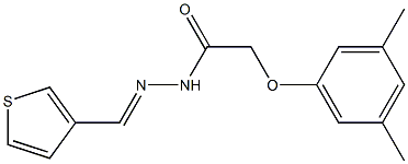 2-(3,5-dimethylphenoxy)-N'-[(E)-3-thienylmethylidene]acetohydrazide Struktur