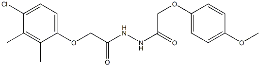 2-(4-chloro-2,3-dimethylphenoxy)-N'-[2-(4-methoxyphenoxy)acetyl]acetohydrazide Struktur