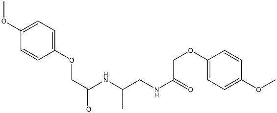 2-(4-methoxyphenoxy)-N-(2-{[2-(4-methoxyphenoxy)acetyl]amino}-1-methylethyl)acetamide Struktur