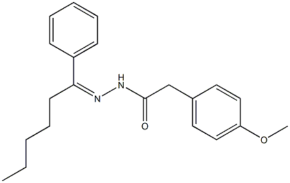 2-(4-methoxyphenyl)-N'-[(Z)-1-phenylhexylidene]acetohydrazide Struktur