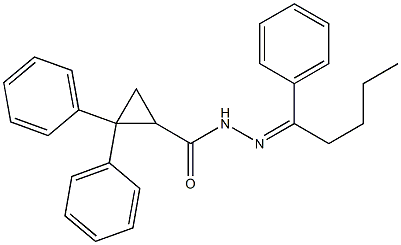 2,2-diphenyl-N'-[(Z)-1-phenylpentylidene]cyclopropanecarbohydrazide Struktur