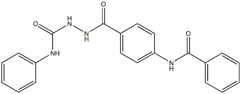 2-[4-(benzoylamino)benzoyl]-N-phenyl-1-hydrazinecarboxamide Struktur