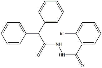 2-bromo-N'-(2,2-diphenylacetyl)benzohydrazide Struktur