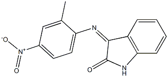 3-[(2-methyl-4-nitrophenyl)imino]-1H-indol-2-one Struktur