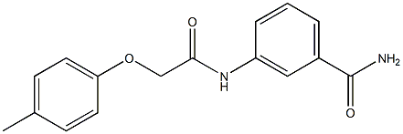 3-{[2-(4-methylphenoxy)acetyl]amino}benzamide Struktur