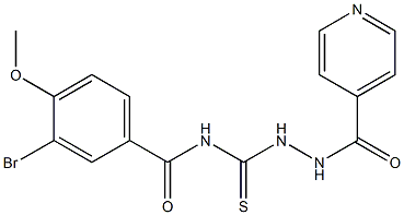 3-bromo-N-[(2-isonicotinoylhydrazino)carbothioyl]-4-methoxybenzamide Struktur