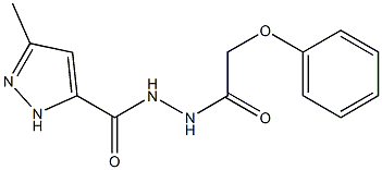 3-methyl-N'-(2-phenoxyacetyl)-1H-pyrazole-5-carbohydrazide Struktur