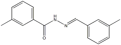 3-methyl-N'-[(E)-(3-methylphenyl)methylidene]benzohydrazide Struktur