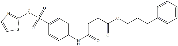 3-phenylpropyl 4-oxo-4-{4-[(1,3-thiazol-2-ylamino)sulfonyl]anilino}butanoate Struktur