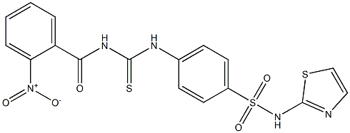 4-({[(2-nitrobenzoyl)amino]carbothioyl}amino)-N-(1,3-thiazol-2-yl)benzenesulfonamide Struktur