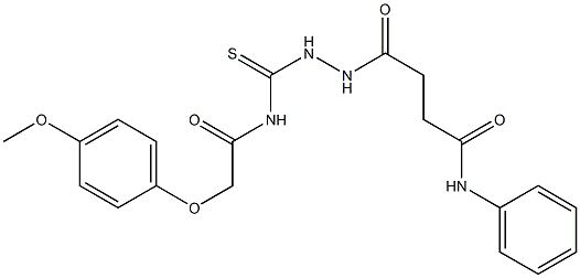 4-[2-({[2-(4-methoxyphenoxy)acetyl]amino}carbothioyl)hydrazino]-4-oxo-N-phenylbutanamide Struktur