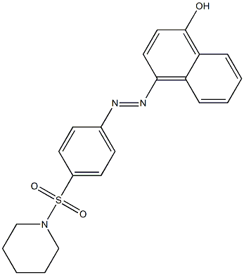 4-{(E)-2-[4-(1-piperidinylsulfonyl)phenyl]diazenyl}-1-naphthol Struktur