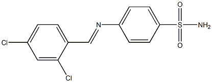 4-{[(E)-(2,4-dichlorophenyl)methylidene]amino}benzenesulfonamide Struktur