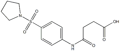 4-oxo-4-[4-(1-pyrrolidinylsulfonyl)anilino]butanoic acid Struktur