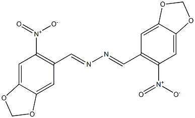 6-nitro-1,3-benzodioxole-5-carbaldehyde N-[(E)-(6-nitro-1,3-benzodioxol-5-yl)methylidene]hydrazone Struktur