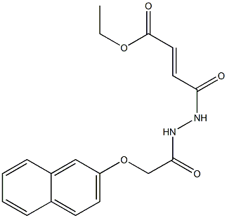 ethyl (E)-4-{2-[2-(2-naphthyloxy)acetyl]hydrazino}-4-oxo-2-butenoate Struktur