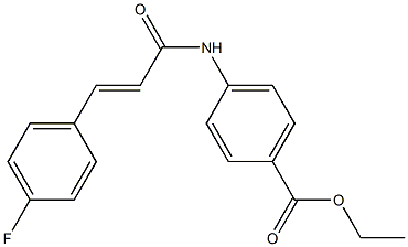 ethyl 4-{[(E)-3-(4-fluorophenyl)-2-propenoyl]amino}benzoate Struktur