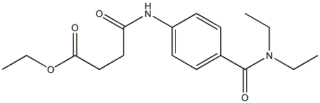 ethyl 4-{4-[(diethylamino)carbonyl]anilino}-4-oxobutanoate Struktur