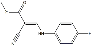 methyl (E)-2-cyano-3-(4-fluoroanilino)-2-propenoate Struktur