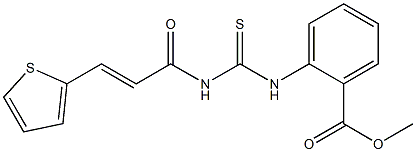 methyl 2-[({[(E)-3-(2-thienyl)-2-propenoyl]amino}carbothioyl)amino]benzoate Struktur