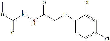 methyl 2-[2-(2,4-dichlorophenoxy)acetyl]-1-hydrazinecarboxylate Struktur