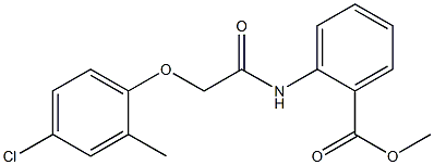 methyl 2-{[2-(4-chloro-2-methylphenoxy)acetyl]amino}benzoate Struktur