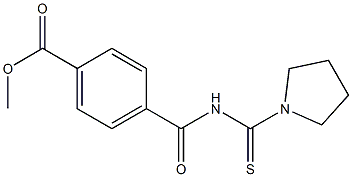 methyl 4-{[(1-pyrrolidinylcarbothioyl)amino]carbonyl}benzoate Struktur