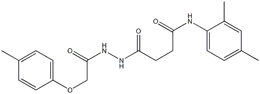 N-(2,4-dimethylphenyl)-4-{2-[2-(4-methylphenoxy)acetyl]hydrazino}-4-oxobutanamide Struktur