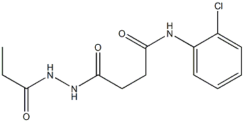 N-(2-chlorophenyl)-4-oxo-4-(2-propionylhydrazino)butanamide Struktur