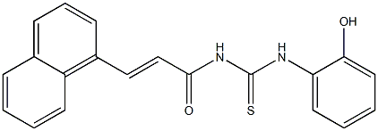 N-(2-hydroxyphenyl)-N'-[(E)-3-(1-naphthyl)-2-propenoyl]thiourea Struktur