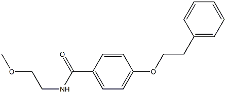 N-(2-methoxyethyl)-4-(phenethyloxy)benzamide Struktur