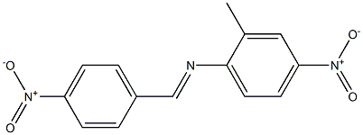 2-methyl-4-nitro-N-[(E)-(4-nitrophenyl)methylidene]aniline Struktur