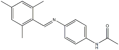 N-(4-{[(E)-mesitylmethylidene]amino}phenyl)acetamide Struktur