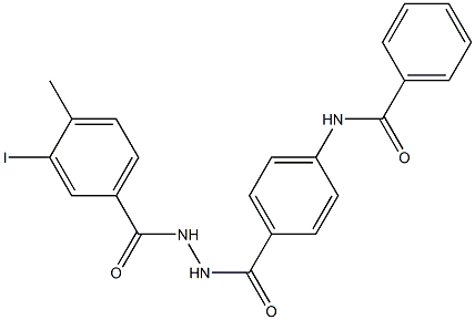 N-(4-{[2-(3-iodo-4-methylbenzoyl)hydrazino]carbonyl}phenyl)benzamide Struktur