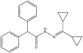 N'-(dicyclopropylmethylene)-2,2-diphenylacetohydrazide Struktur