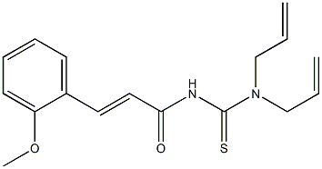 N,N-diallyl-N'-[(E)-3-(2-methoxyphenyl)-2-propenoyl]thiourea Struktur