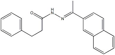 N'-[(E)-1-(2-naphthyl)ethylidene]-3-phenylpropanohydrazide Struktur