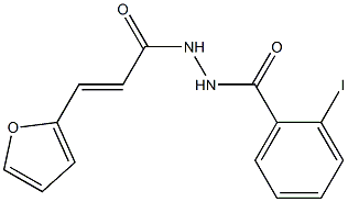 N'-[(E)-3-(2-furyl)-2-propenoyl]-2-iodobenzohydrazide Struktur