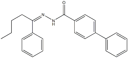 N'-[(Z)-1-phenylpentylidene][1,1'-biphenyl]-4-carbohydrazide Struktur