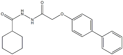 N'-[2-([1,1'-biphenyl]-4-yloxy)acetyl]cyclohexanecarbohydrazide Struktur