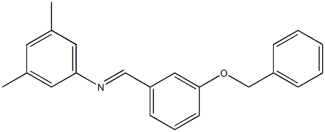 N-{(E)-[3-(benzyloxy)phenyl]methylidene}-N-(3,5-dimethylphenyl)amine Struktur